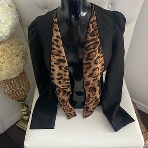 Black women bolero type short blazer